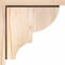 Ekena Millwork Ridgewood Smooth Corbel w/Backplate, Douglas Fir, 7 1/2"W x 12"D x 12"H COR08X12X12RID01SDF - alternate 3